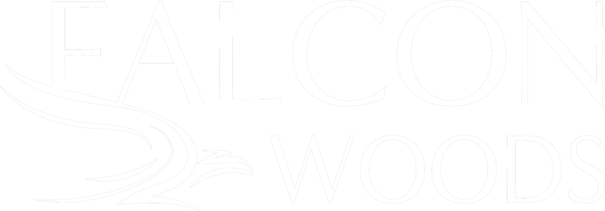 Falcon Woods logo white